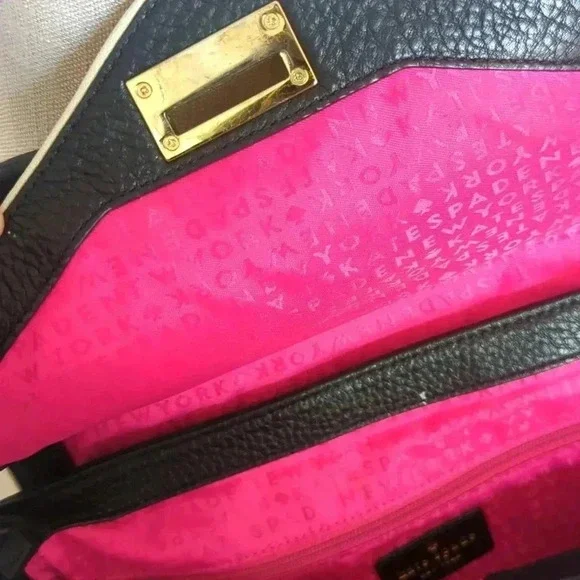 Kate Spade Wesley Place Laurel Satchel Black and Ivory - Picture 11 of 15